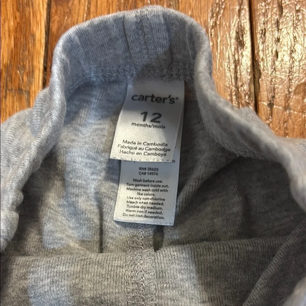 Carters 12 months Gray Kids sweatpants joggers